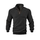thumbnail image 4 of pstuiky camisas de manga larga para hombre, Sudadera con capucha informal de manga larga con media cremallera y cuello alto para hombre, color liso, con bolsillos Tops de hombre m, 4 of 9