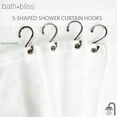 thumbnail image 2 of Bath Bliss Zinc Alloy Shower Curtain Rings, Bronze (12 Count), 2 of 6