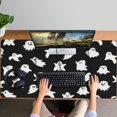 thumbnail image 4 of Long Mouse Pads for Desk,Happy Halloween Ghost Pattern Desk Mats on Top Of Desks, Desk Mouse Pad Extra Large with 3mm Non-Slip Base and Stitched Edge for Gaming,Office,Work,Home 47.3x23.6in, 4 of 5