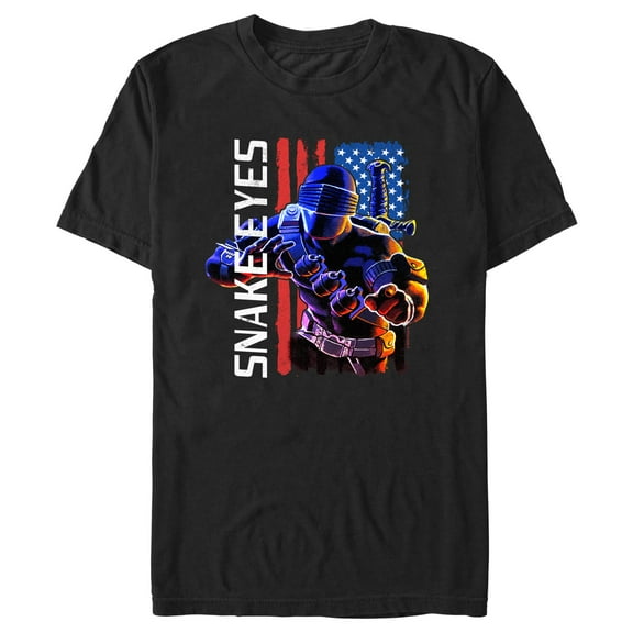Men's GI Joe Snake Eyes American Flag Graphic T-Shirt