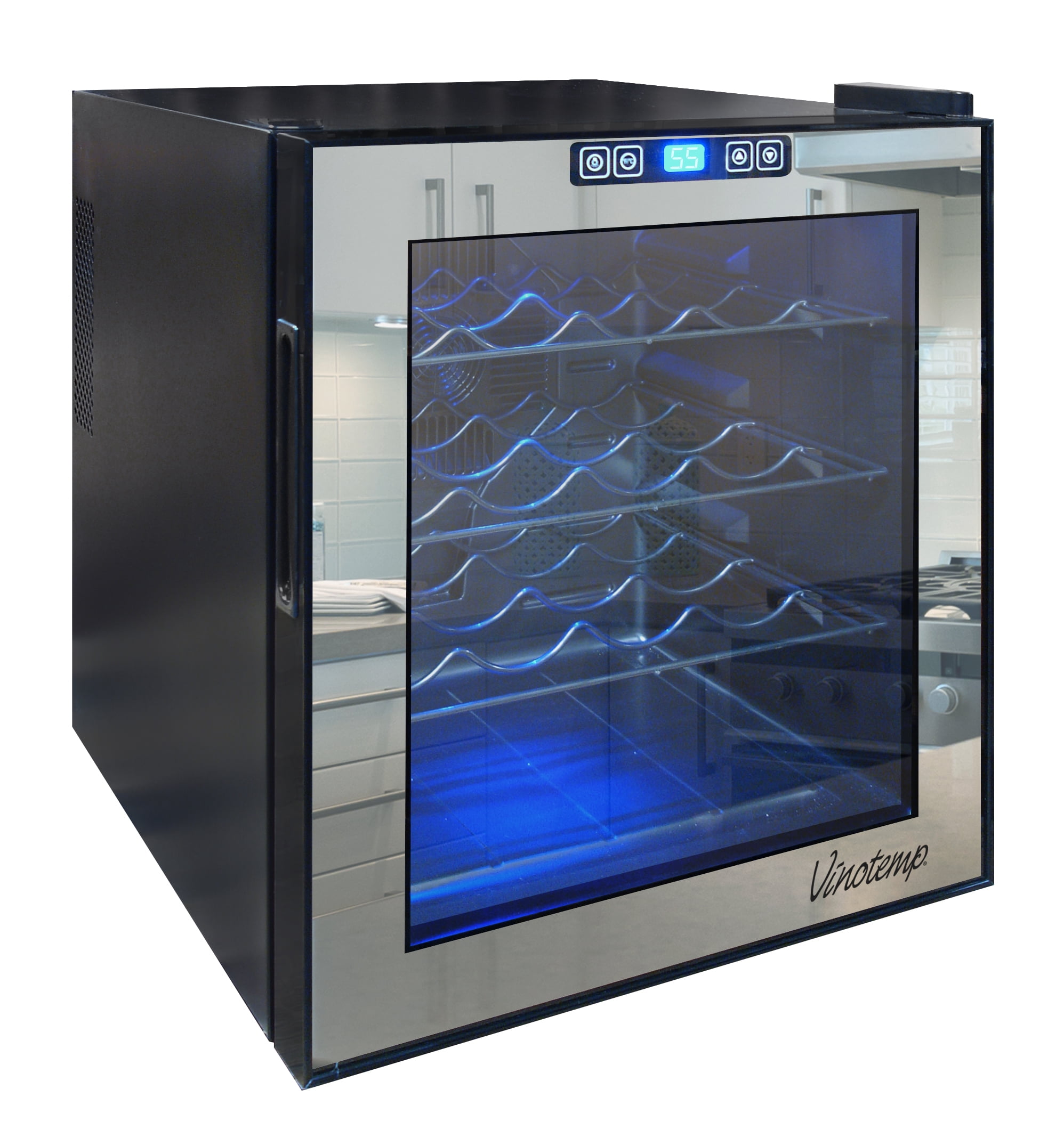 16-Bottle Mirrored Thermoelectric Wine Cooler