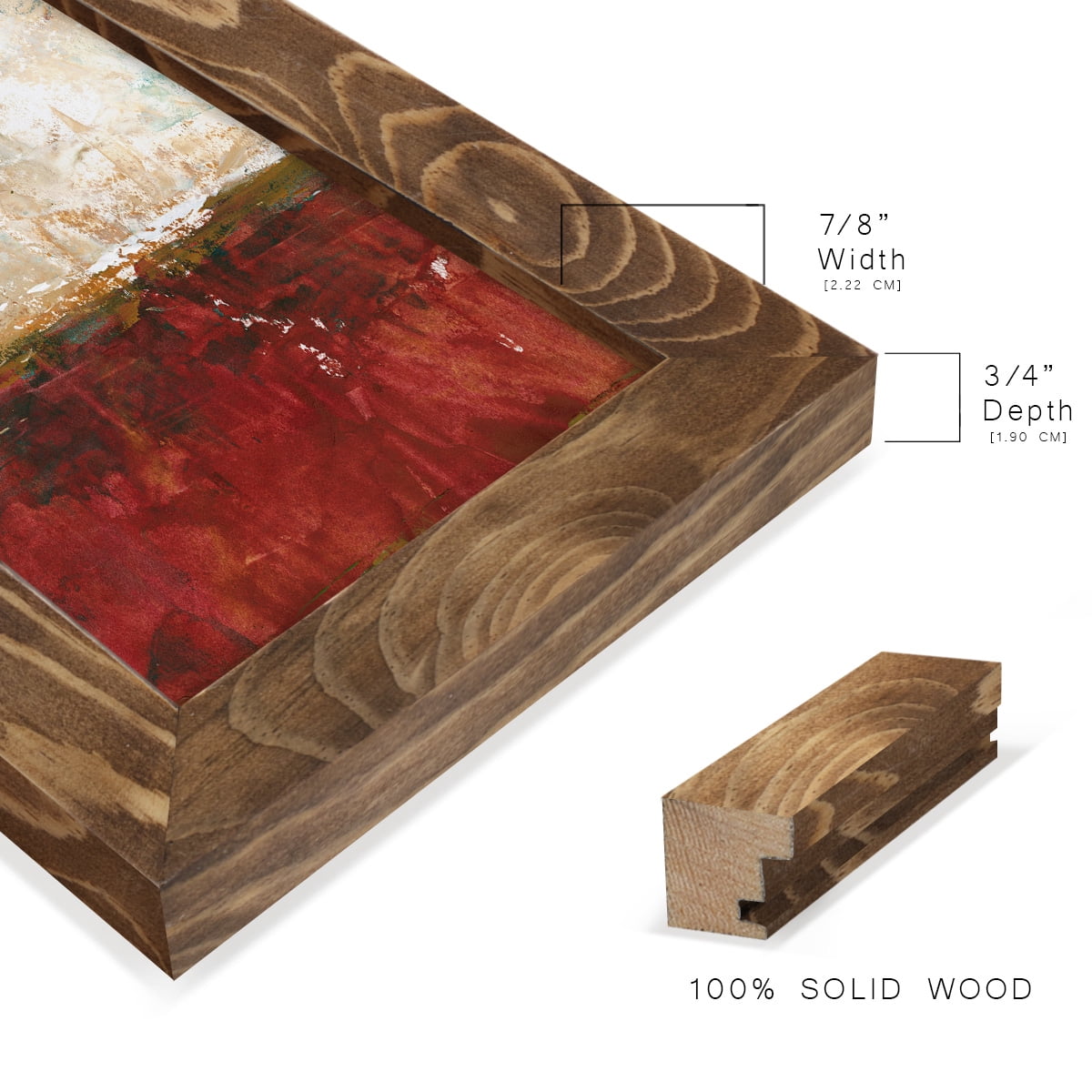 August Horizon I -Framed Print w/glass-Walnut