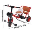 thumbnail image 2 of Durable Rubber-Wheeled Kids Trike – Double Seat Design for Siblings Ages 1-4, 2 of 6