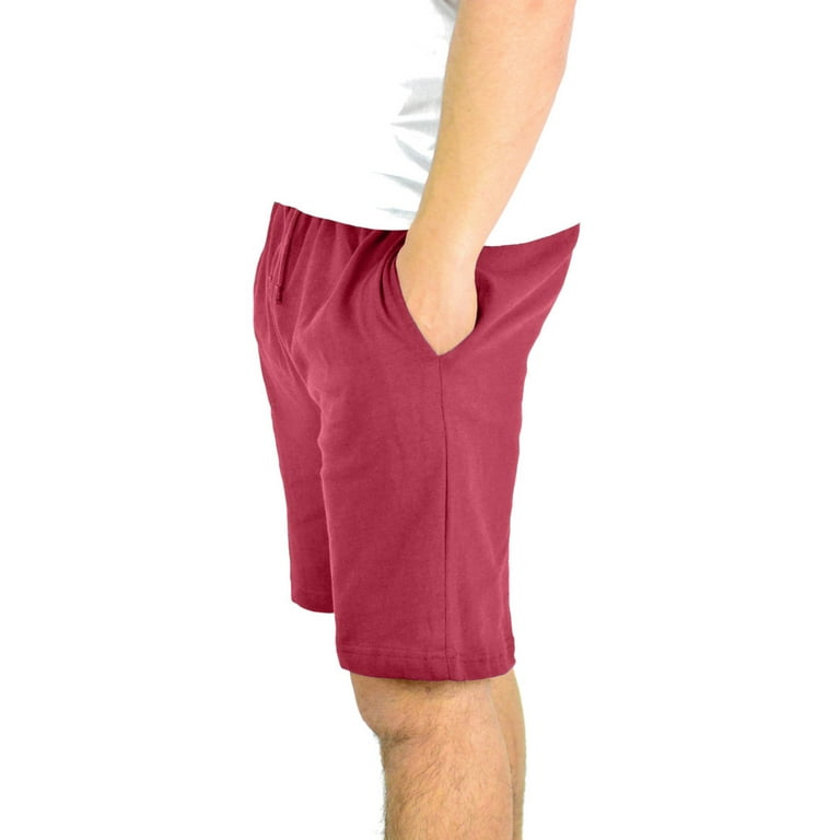 Mato & Hash Mens 100% Drawstring Cotton Gym Shorts With