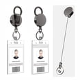 thumbnail image 2 of Wire Rope Camping Keychain Telescopic Burglar Key Holder Outdoor Automatic Key Ring with Belt Clip Retractable Roll Chain Cable, 2 of 8