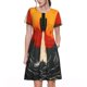 thumbnail image 1 of Easygdp Retro Space Rocket Launch para Vestido Transpirable de Mujer, Vestido Suelto de Manga Corta con Pliegues y Bolsillos para el Verano, 1 of 6