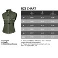 thumbnail image 5 of Women Full Zip Stand Collar Windproof Athletic Vest Sleeveless Running Golf Jacket with Storage Pocket Olive Green M, 5 of 5