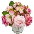 thumbnail image 2 of Nearly Natural 4573 Arrangement de Roses et de Baies, Métal, 2 of 2