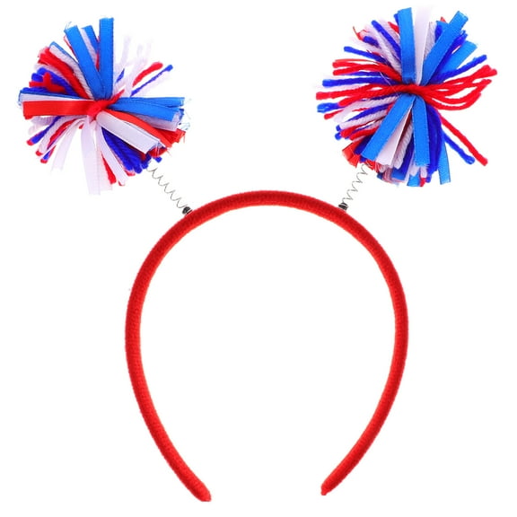 CRAFTHROU Independence Day Hairbands Red Wool 1Pack 9In