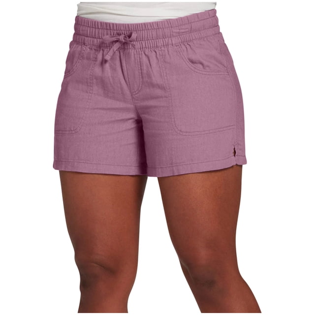 aidice Plus Size Womens Shorts Cotton Linen Lightweight Fitting Drawstring Side Split Solid Color Shorts