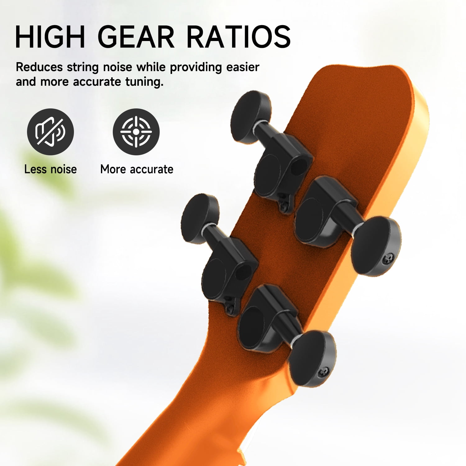 Donner Ukulele for Beginner 23“ Professional Carbon Fiber Travel Ukulele Kit with Bag, Orange