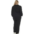 thumbnail image 3 of White Mark Women's Plus Size 2-Piece Oversize Long Sleeve Button Down Cotton Linen Gauze Lounge Beach Set, 3 of 7