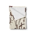 thumbnail image 2 of Chocolate Soft Flannel Fleece Throw Blanket, Chocolate Drips and Stains Coffee Cup Heart Lips and Sun, Cozy Plush for Indoor and Outdoor Use, 50" x 60", Brown Ivory and Burgundy, by Ambesonne, 2 of 5