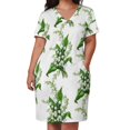 thumbnail image 3 of Bouquet of lily of the valley Loose Pocket Dress summer women's dress 2025 dress women summer 2025, 3 of 7