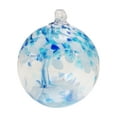 thumbnail image 4 of Dale Tiffany AC23215-D3 Rainbow Tree of Life Hand Blown Art Glass Ornament Witch Globe Gazing Ball, Aqua, 3" Diameter with Hanging Stand, 4 of 5