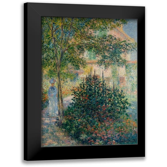 Monet, Claude 12x14 Black Modern Framed Museum Art Print Titled - In the Garden at Argenteuil
