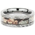 thumbnail image 4 of Tungsten Rings for Men Wedding Band Hunting Camo Inlaid Hammered Edge Size 8-16 (Tungsten, 12.5), 4 of 6