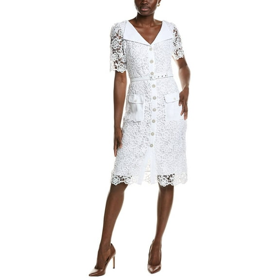 Nanette Nanette Lepore womens  Lace Midi Dress, l, White