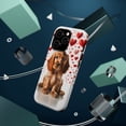 thumbnail image 3 of DistinctInk Tough Case for Apple iPhone 14 Pro MAX (6.7" Screen), Compatible with MagSafe Charging - Valentine's Day English Cocker Spaniel Puppy, 3 of 6