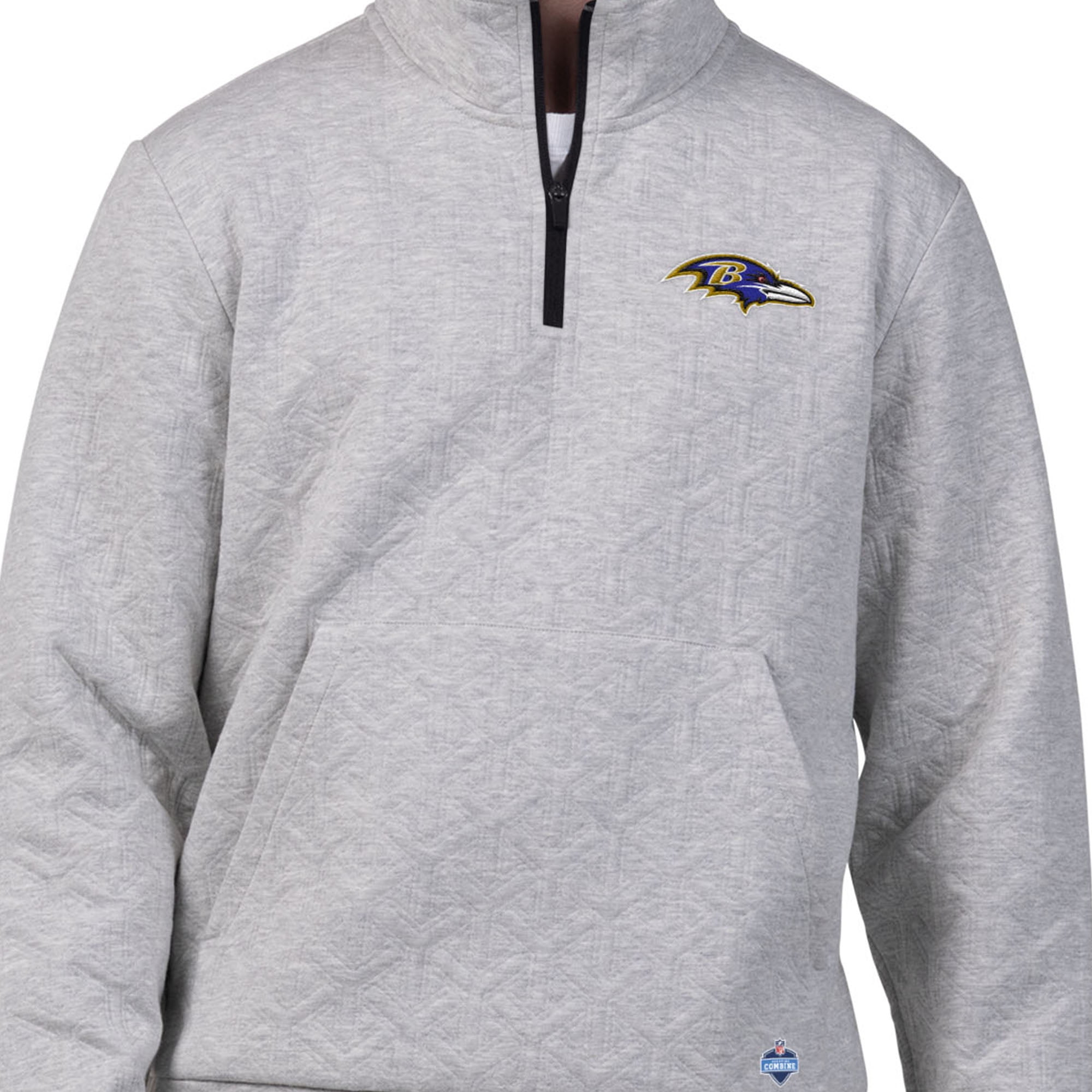 Baltimore Ravens Men's NFL Combine Textured 1/4 Zip Pullover Longsleeve Fleece
