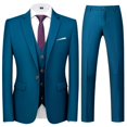 thumbnail image 1 of Men's 3 Pieces Elegant Solid One Button Slim Fit Suit Sets-c, 1 of 5