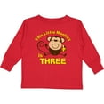 thumbnail image 3 of Inktastic Little Monkey 3rd Birthday Boy Boys Long Sleeve Toddler T-Shirt, 3 of 5