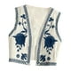 thumbnail image 5 of Chaleco de mujer con bordado floral estilo boho casual, fácil de llevar, ideal para citas y viajes. Color albaricoque, 5 of 9