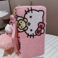 thumbnail image 4 of Sanrio-cartera de Hello Kitty para niñas, Cartera de dibujos animados Kt Cat Bling Diamond, personalidad, monedero, bolso de mano de Pu brillante encantador, regalos para mujeres, 4 of 4
