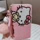 thumbnail image 4 of Sanrio-cartera de Hello Kitty para niñas, Cartera de dibujos animados Kt Cat Bling Diamond, personalidad, monedero, bolso de mano de Pu brillante encantador, regalos para mujeres, 4 of 4