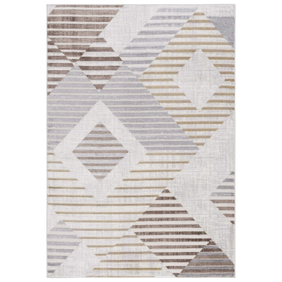 SAFAVIEH Palma Vincent Geometric Area Rug, Beige/Light Grey, 5'5" x 7'7"