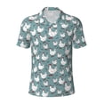 thumbnail image 2 of Daiia Funny Chicken Pattern Men’s Polo Shirts,Solid Deck Shirt,Classic Fit, Breathable Cotton Polo for Casual and Sport Wear-X-Large, 2 of 7