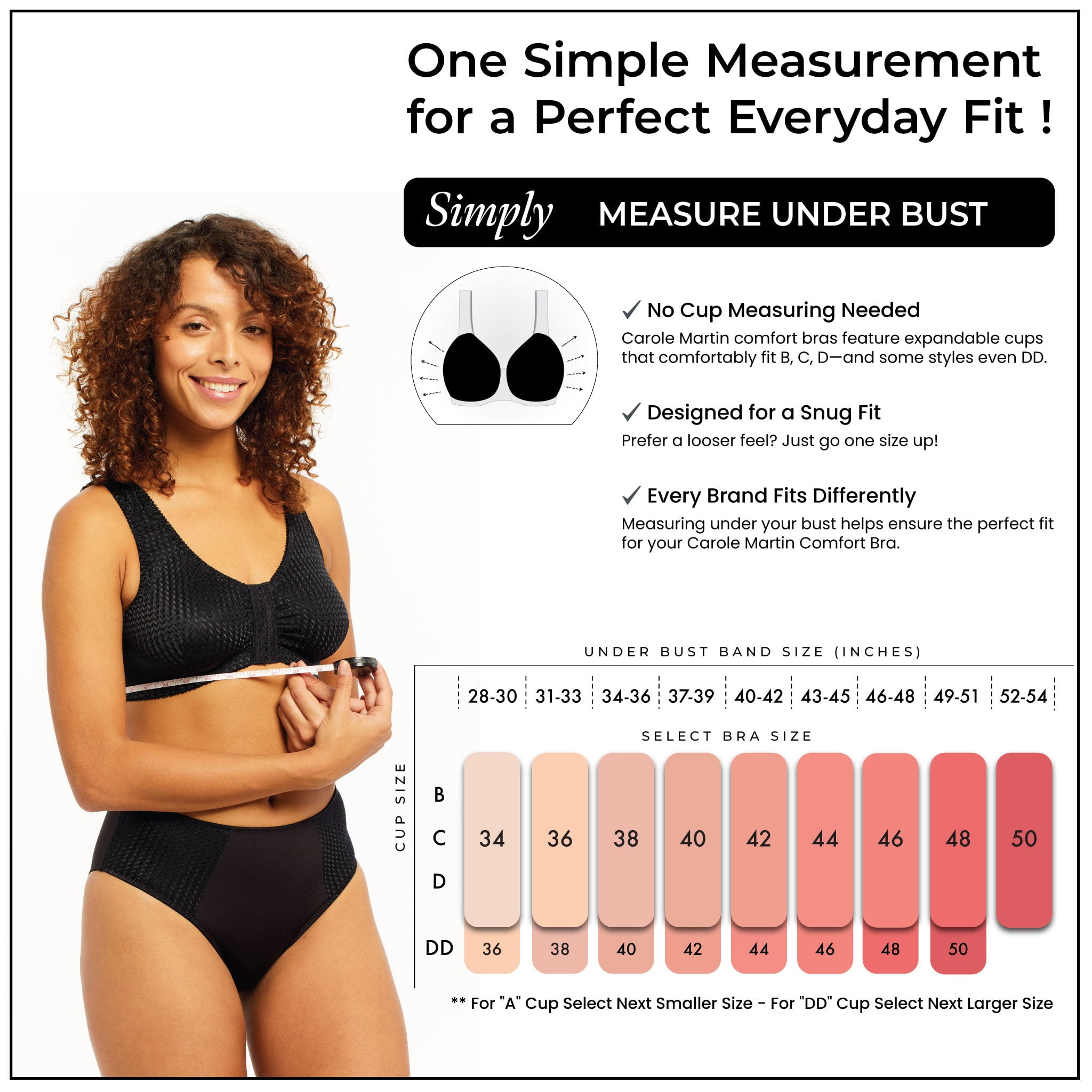 Carole Martin Full-Freedom Comfort Bra Wireless Front Closure Style 7218 Set of 2-White 44