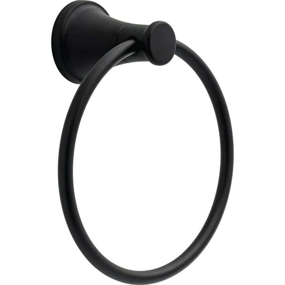 Delta Casara Wall Mount Towel Ring in Matte Black