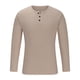 thumbnail image 5 of pstuiky Camisas para hombre de manga larga, Suéter tipo jersey con cuello alto, elástico, color liso, manga larga, cuello redondo, blusas y camisas salir tops l, 5 of 6