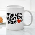thumbnail image 5 of CafePress - World's Greatest Mom Mug - 11 oz Ceramic Mug - Novelty Coffee Tea Cup, 5 of 6