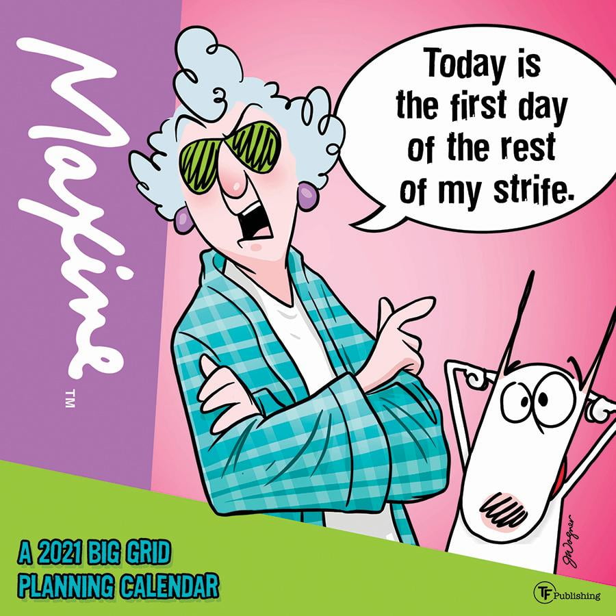 2021 Maxine Humor Big Print Large Grid Planning 12"x12 ...