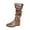 Brown, variant on Women's -High Boots Leather Buckle Strap Fashion Comfortable Booties for Fall Winter Casual Dress