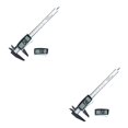 thumbnail image 4 of Riwesomey Display Vernier Caliper Electronic 0.2mm Regla de medición Micrómetro Indicador de botón Carpintería portátil Funciona con 2 2 Botones, Plata 2piezas, 4 of 6