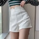 thumbnail image 5 of Pantalones cortos de pierna ancha para niñas Una línea de pantalones cortos de traje de elasticidad de espesor moderado Pantalones cortos sueltos para oficina de viajes, 5 of 8