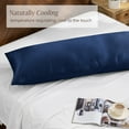 thumbnail image 4 of Bare Home Bamboo Body Pillowcase - Made from Rayon Fibers -  Soft, Cooling & Breathable - Dark Blue, 4 of 9
