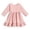 R52/Pink, variant on Vividxx Toddler Girl Dress Little Girls Fall Ruffled Hem Dress Solid Color Long Sleeve Crewneck A Line Cute Midi Casual Dress 18-24 Months