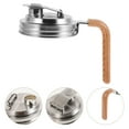 thumbnail image 6 of 2pcs Wide Mouth Mason Jar Stainless Steel Pour Spout Lid and Handle Leak-Proof Flip Cap Canning Jar Flip Cap Top Lid for Homemade Drinks and Storage, 6 of 8