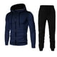 thumbnail image 1 of Conjunto deportivo informal con capucha para hombre, conjunto de chándal deportivo suave y elegante, ropa completa con cremallera completa, sudadera con capucha y pantalones, 1 of 5