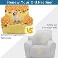 thumbnail image 4 of HELLHERO Sunflower Print Lazyboy Recliner Chair Covers for Reclining Chair Skin Friendly Stretchy Couch Cover for Reclining Sofa, Yellow, 4 of 8