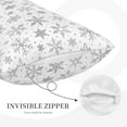 thumbnail image 3 of Naloa Snowflake Minimalist Pillowcase, Throw Pillowcase, Wrinkle-Free, Stain-Resistant with Hidden Zipper for Bedroom Sofa-20"x30", 3 of 6