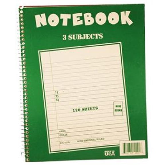 Product Of , Note Book 3 Subject, Count 1 - Paper/Filler/Note Book / Grab Varieties & Flavors