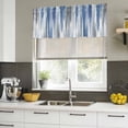 thumbnail image 5 of Blue Gray Valances for Windows, Decorative Rod Pocket Window Valance Curtains, Modern Simple Abstract White Ombre Texture Short Curtain Drapes for Kitchen/Living Room, 2 Panels, 42" W x 18" L, 5 of 8