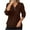 Brown, variant on Sweatshirt For Women Wine Crewneck Sweatshirt Solid Color Daily Half Zip Long Sleeve Athletic Sweatshirt Hoodless Pullover For Casual Wear Fall Winter