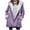 Purple C, variant on Zpanxa Women's Faux Wool Coat Jacket Winter Long Sleeve Solid Color Button Front Warm Outerwear for Cold Weather Fashion
