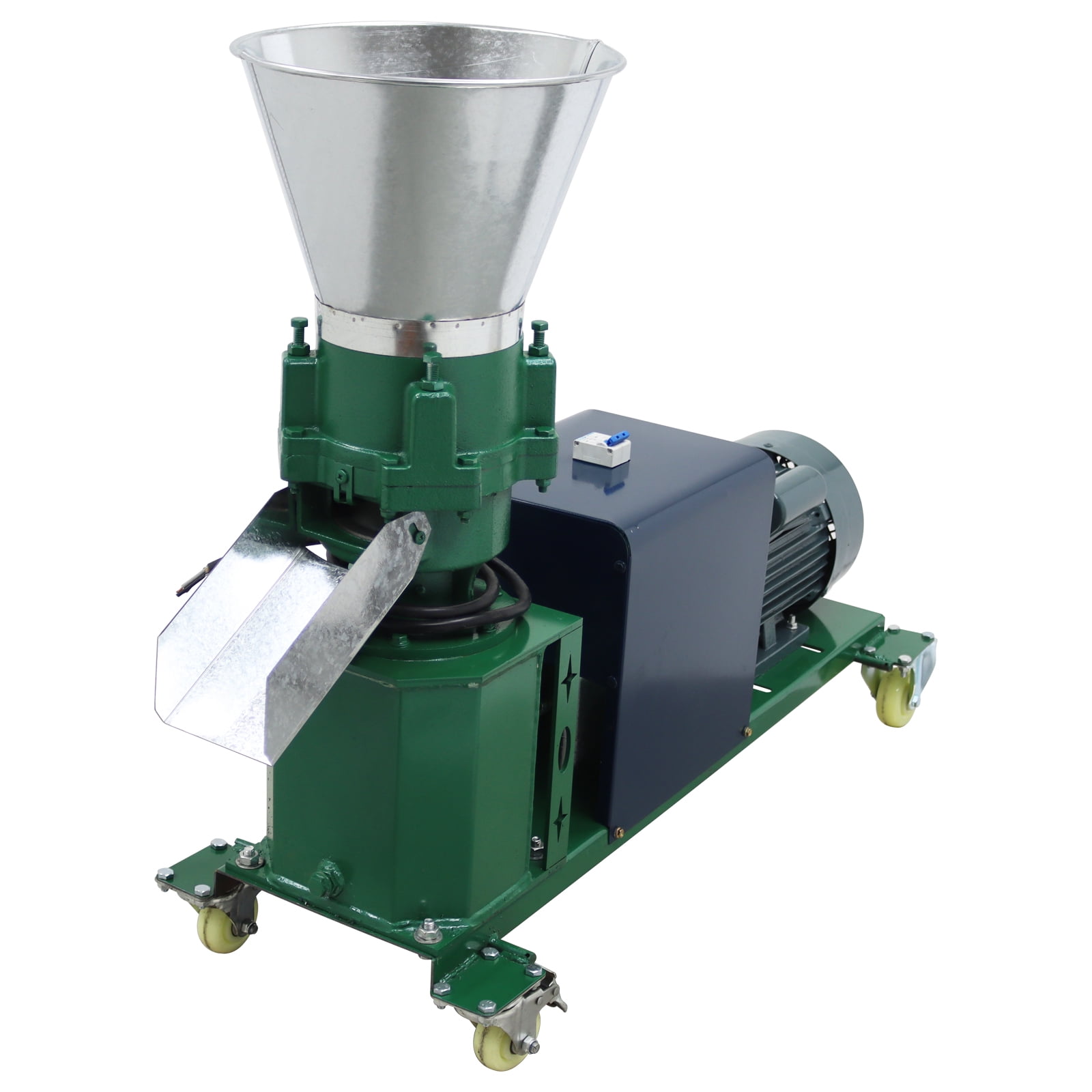 12MM Chicken Feed Pellet Mill Machine Four Rolls Animal Feed Pellet Machine 220V